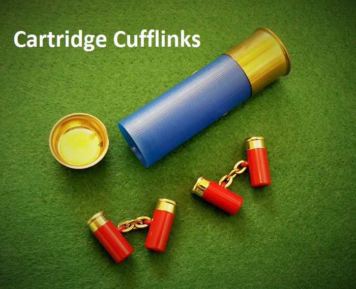 Cartridge Cuff-Links in Cartridge Case